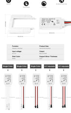 HOT DC12V-24V Dimmable Touch Sensor Switch For Single Color/ CCT Adjustable LED Strip Light Bathroom Mirror Backlight Switch