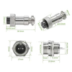 GX12 2/3/4/5/6/7Pin Nut Type Aviation Plug 12mm Circular Socket  Male & Female Electric Power Panel M12 Connector