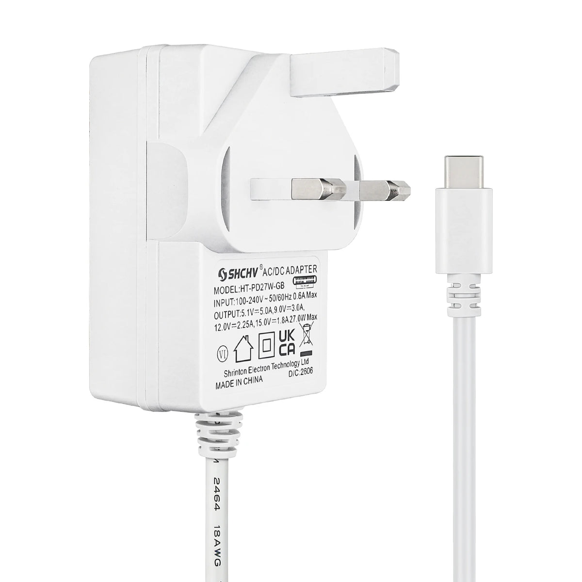 PD 27W Raspberry Pi 5 5.1V 5A Power Supply USB Type C Charger EU US UK AU Plug Power Adapter for Raspberry Pi 5 4B RPI 5 Pi5