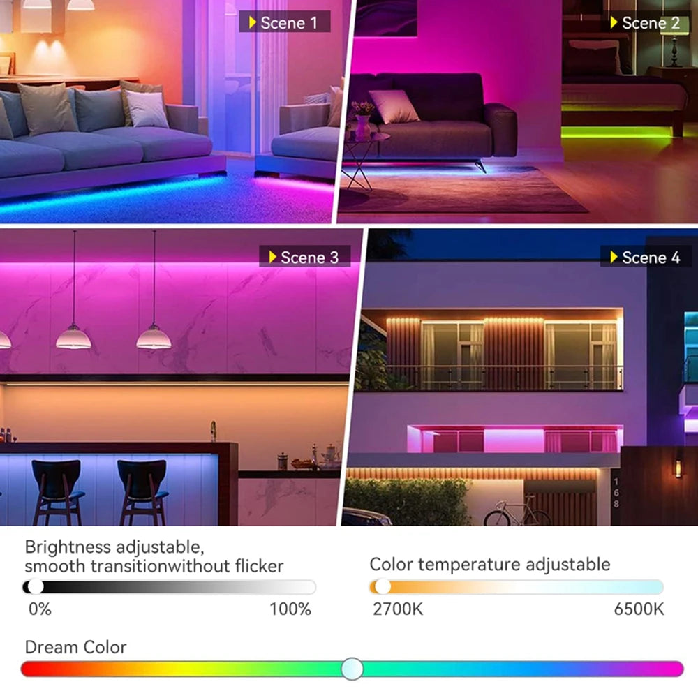DC12V WS2815 5050 Smart RGB Pixels LED Strip DC5V WS2812B Individually Addressable IC 30/60/74/96/144/Leds/M WS2812 Tape Light