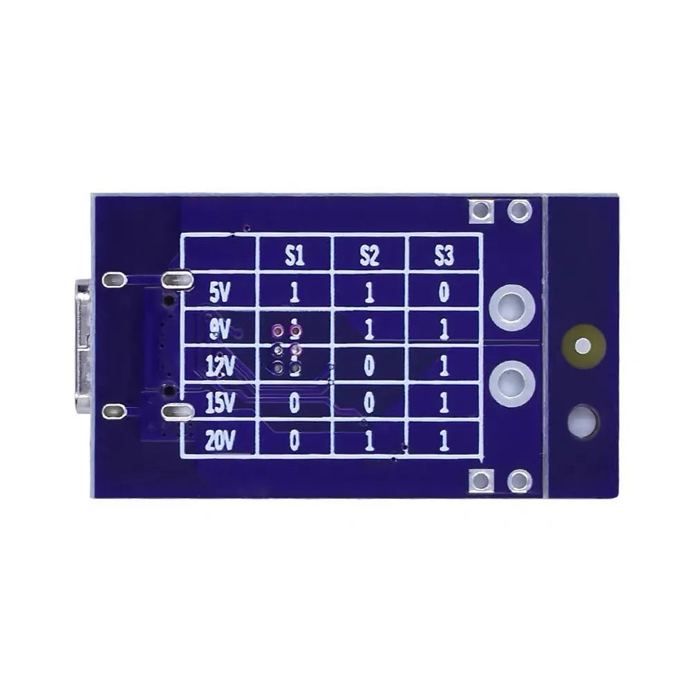 1-100PCS PD/QC/AFC Fast Charge Decoy Trigger Type-C Decoy Module Board with DIP Switch 5V 9V 12V 15V 20V Fixed Voltage Output