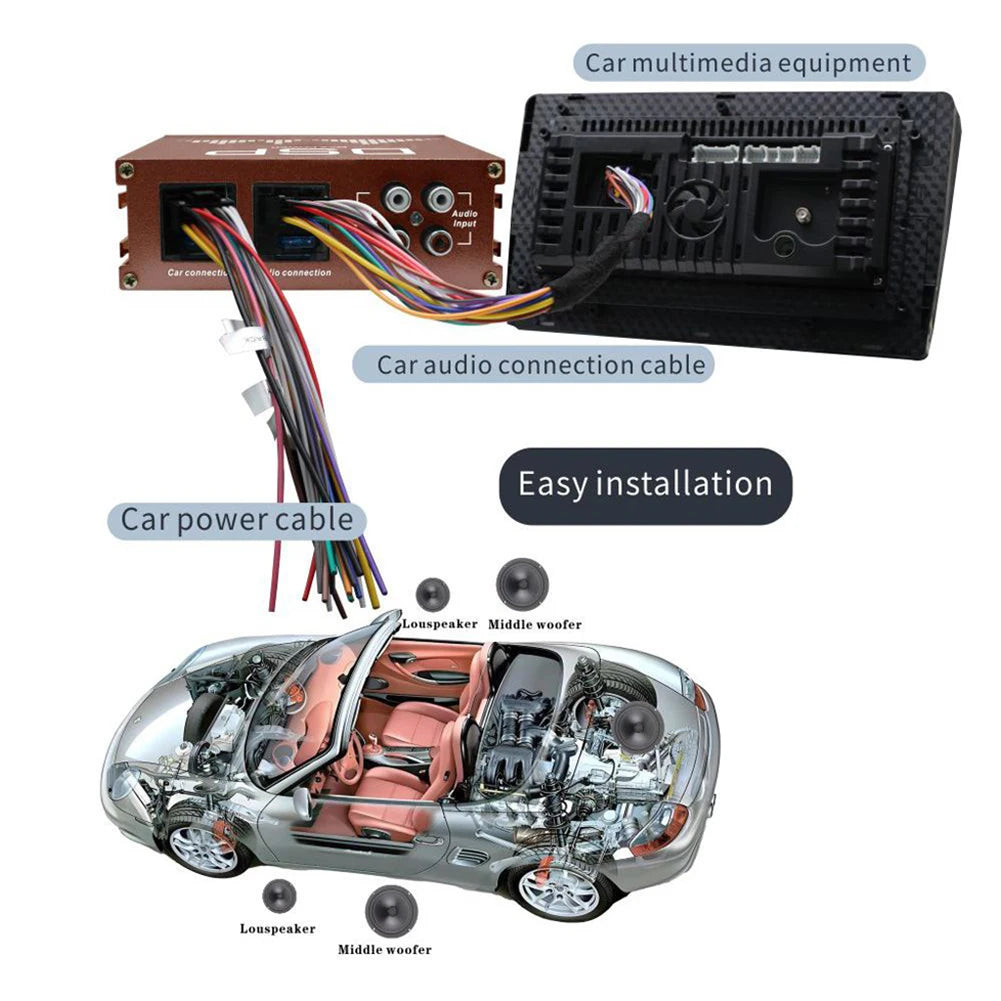 4x50W Car DSP Digital Audio Processor Support APP Control DSP Car Power Amplifier Car DSP Amplifier for Cars