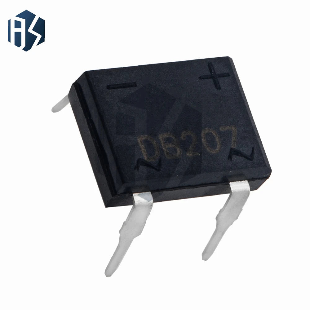 10pcs/lot diode bridge retifica DB207 DIP-4 DB207S DIP4 2A 1000V power diode rectifier 1000v electronic components