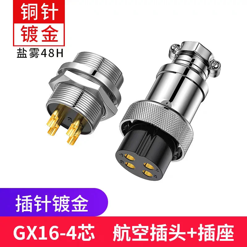 Aviation Plug Socket GX16 2 3 4 5 6 Pin Male Female Docking Aviator Circular Connector Industrial Grade Accessories Parts