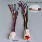 1Pair 2P 3P 4P 6P 8P For JST Plug Car Waterproof Cable Connector Male Female Pair Connector 04r/06t/02r JWPF Wiring Terminal