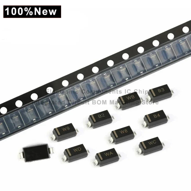 500pcs SS110 SR1100 SMD Schottky Barrier Rectifier SMA Diode 1A 100V