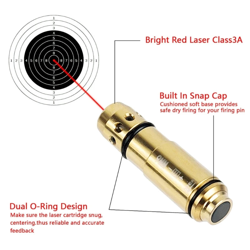 PXPF Dry Red Dot Lasers Trainer Cartridge Tactically Lasers Training Cartridge Bore Sight Training Ammunitions Easy to U