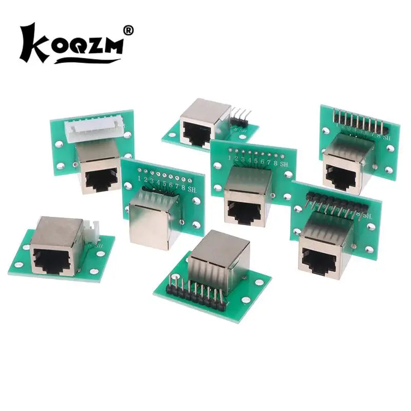 1Pcs RJ45 Adapter Board To XH2.54 Modular Ethernet Connector Adapter Network Interface + Breakout Board + Pin Header