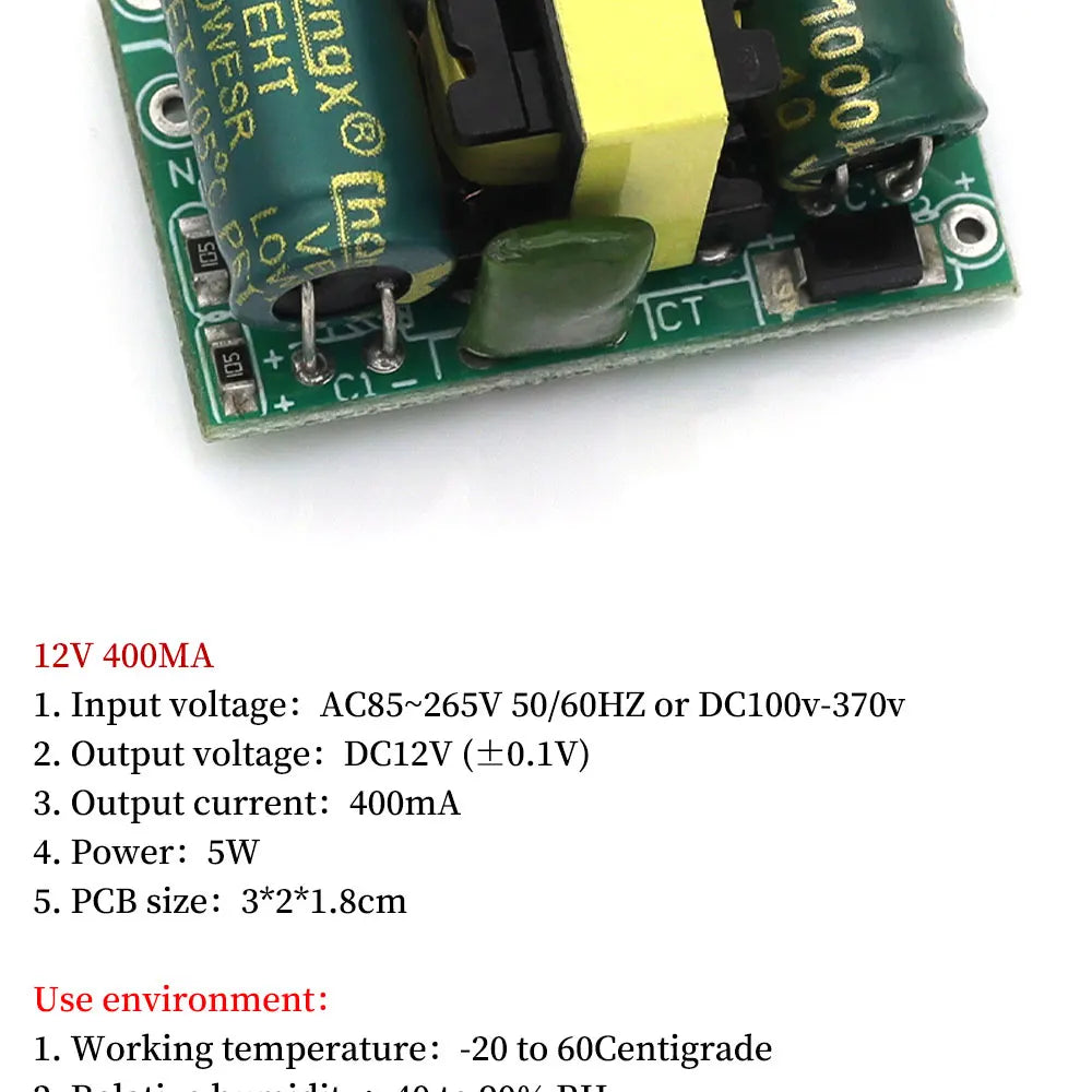 1pcs 220V AC To DC Isolated Power Board 3.5W Precision Regulation 5V/3.3V700mA 12V400mA MCU Power Converter PCB