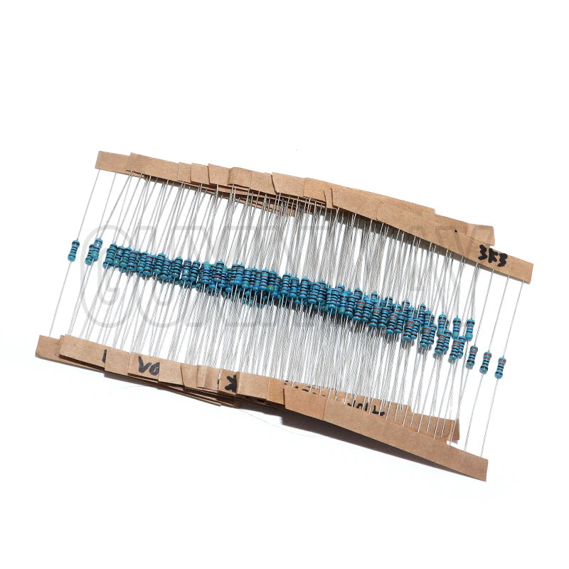 30values Pack Assorted Kit 1/4W 1% Metal Film Resistor KIT 1K 10K 100K 220ohm 1M Resistors