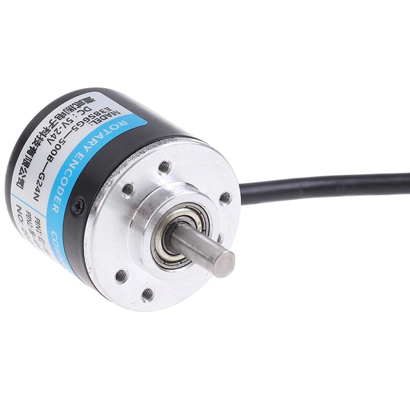 100-600P/R Incremental Photoelectric Rotary Encoder DC 5V-24V Mini Pulse Speed Measuring Sensor