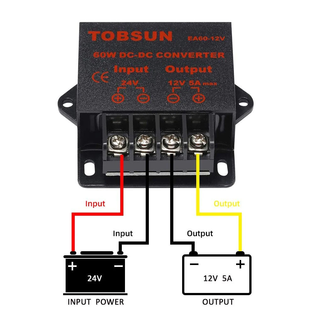 24V to 12V 5A DC Converter Voltage Reducer Regulator Step Down Buck Converter converter 24V to 5V Volt Transformer Module