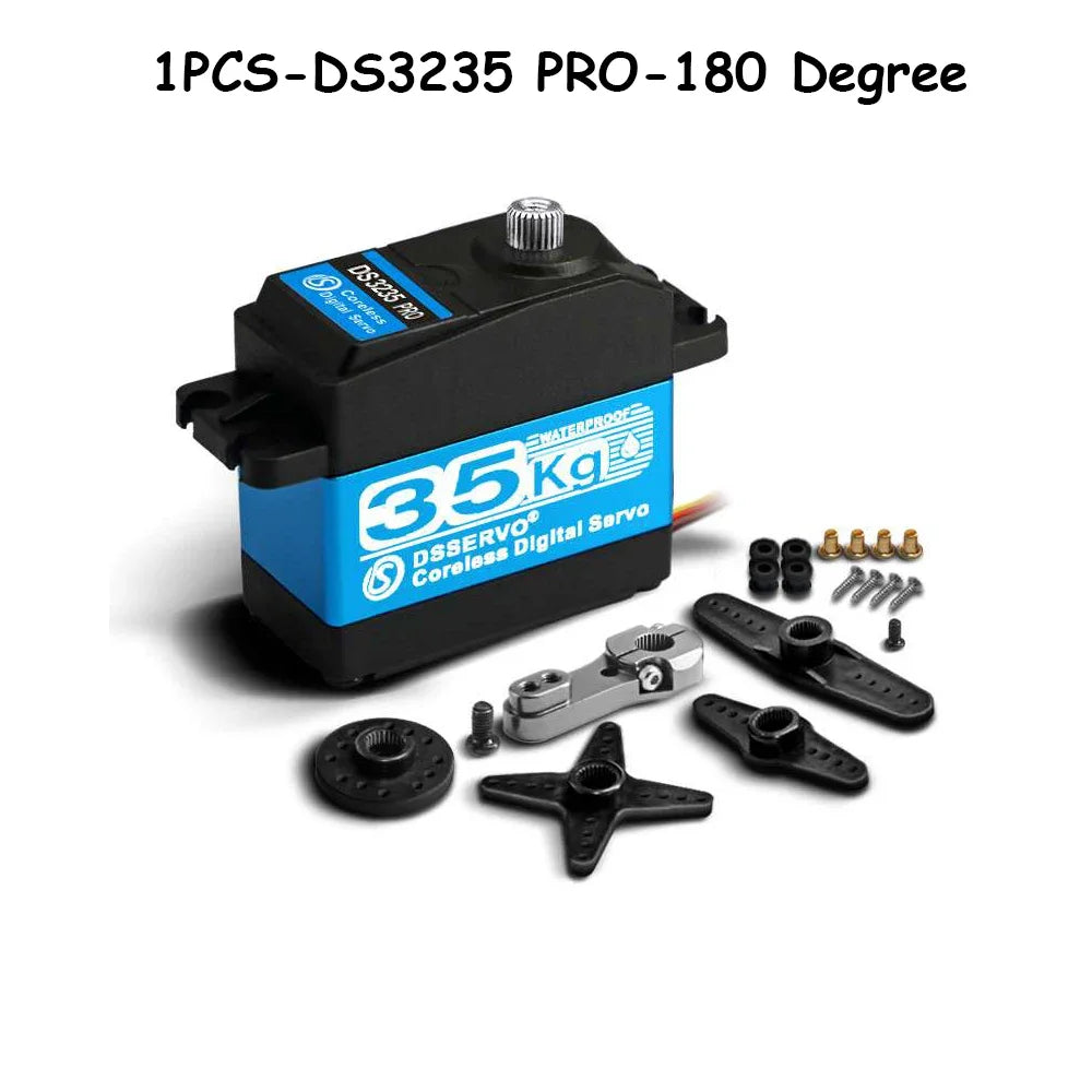 Dsservo 35kg DS3235 Pro Digital Servo Steel Gear Coreless Motor Waterproof 180/270 Degree for 1:8 1:10 1:12 RC Car Robot Crawler