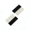 10PCS 2.54mm Single Row Pin 10MM PC104 Long Female Pin Header Socket Strip Stackable PCB Connector 1*6p 8p 10p For Arduino