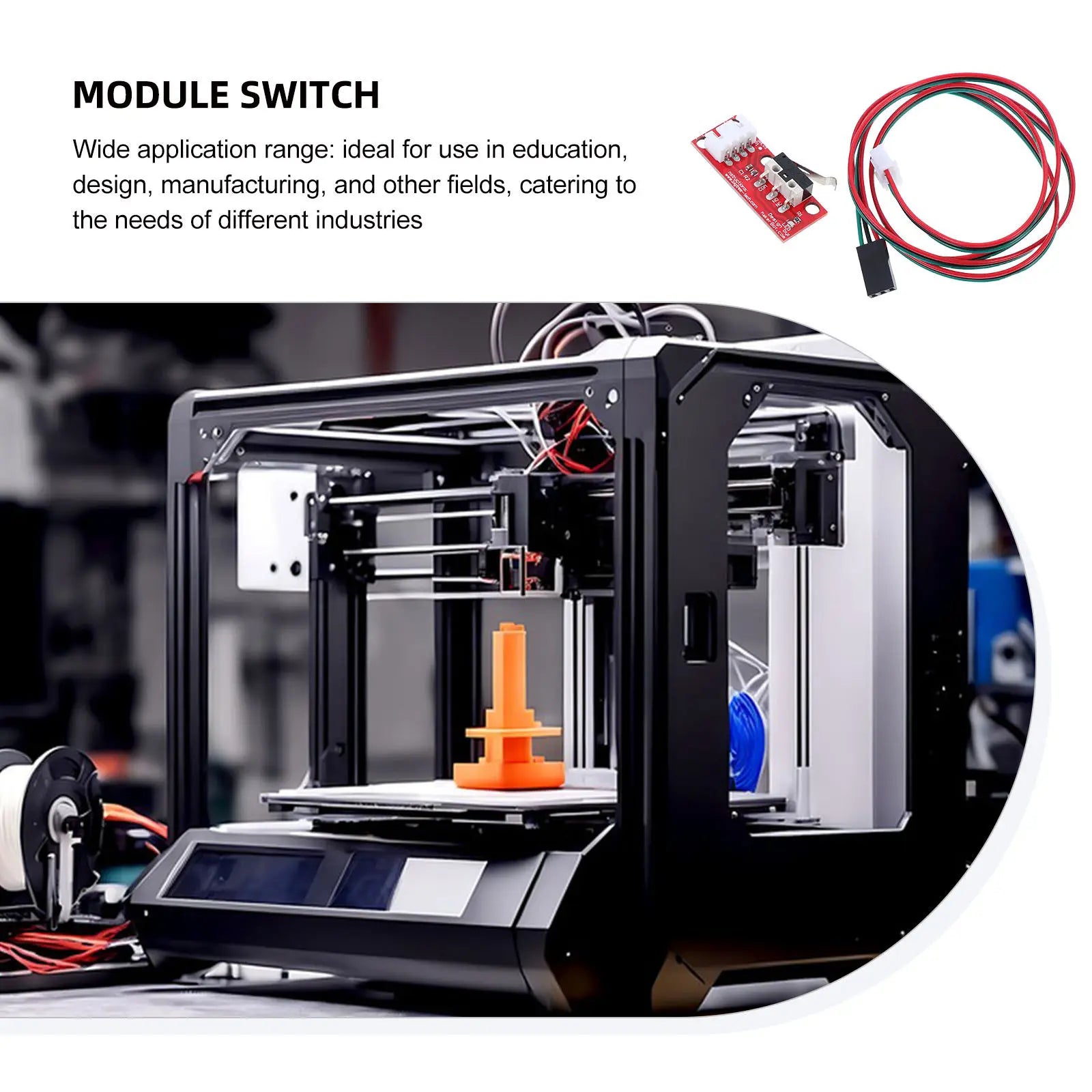 6Pcs Micro Limit Switch with Lever for 3D Printer Mechanical Endstop Module High Precision Printing Stable Reliable Copper Wire