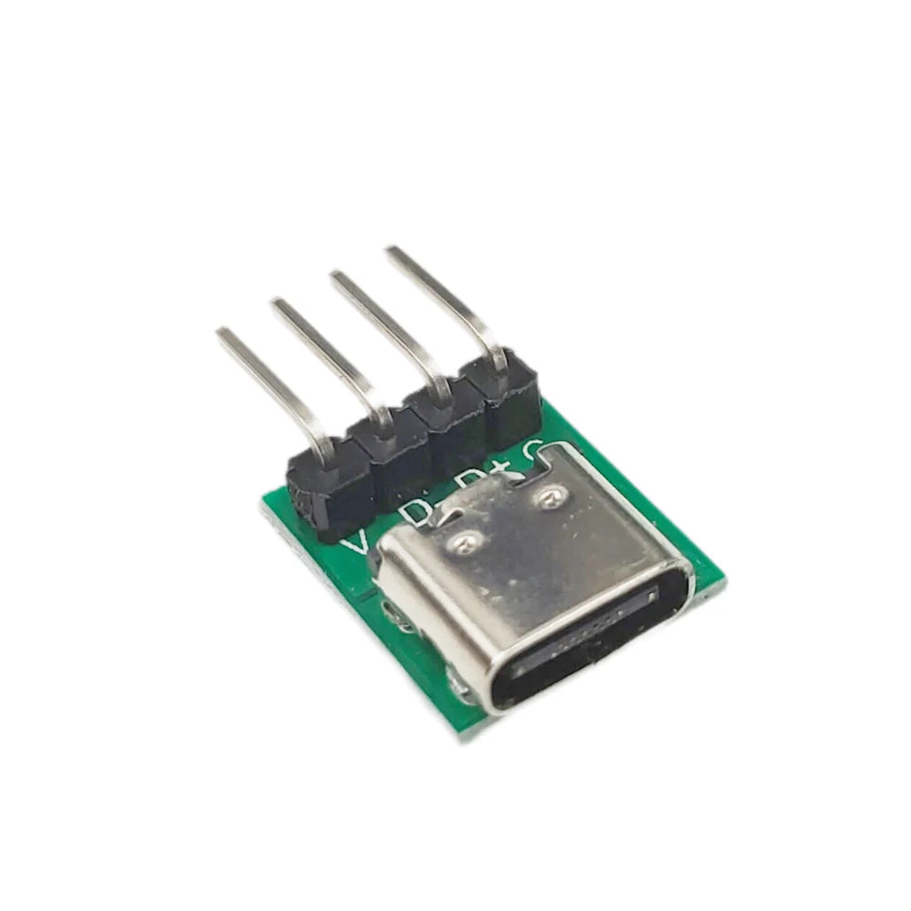 2/5/10pcs Type-C 4Pin Power Adapter Board - Straight/Elbow Pin PCB Connector for Data Cable Test & Charging Module