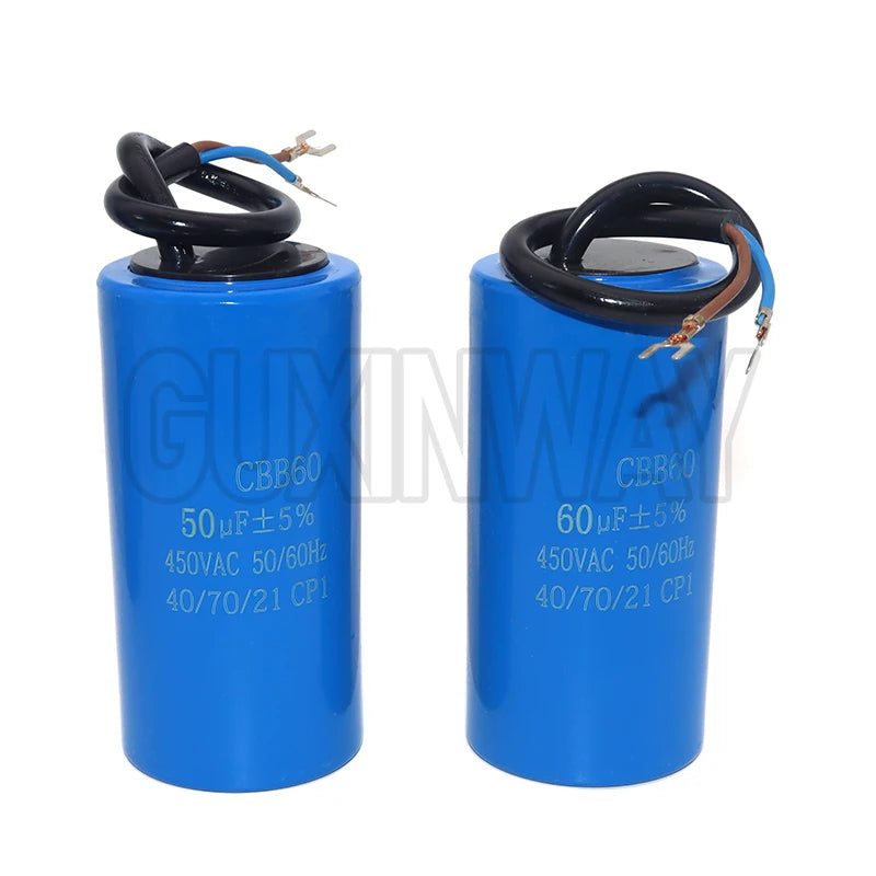 1pcs 450VAC CBB60 Motor Run Capacitors Starting Capacitor 5% for Washing Machine 450V 3UF 4UF 5UF 6UF 8UF 10UF 12UF 15UF 18UF