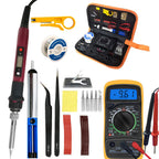80W Digital Electric Soldering Iron Set Kit 220V 110V Temperature  Adjustable LCD Display Solder Welding Iron Tool Tips