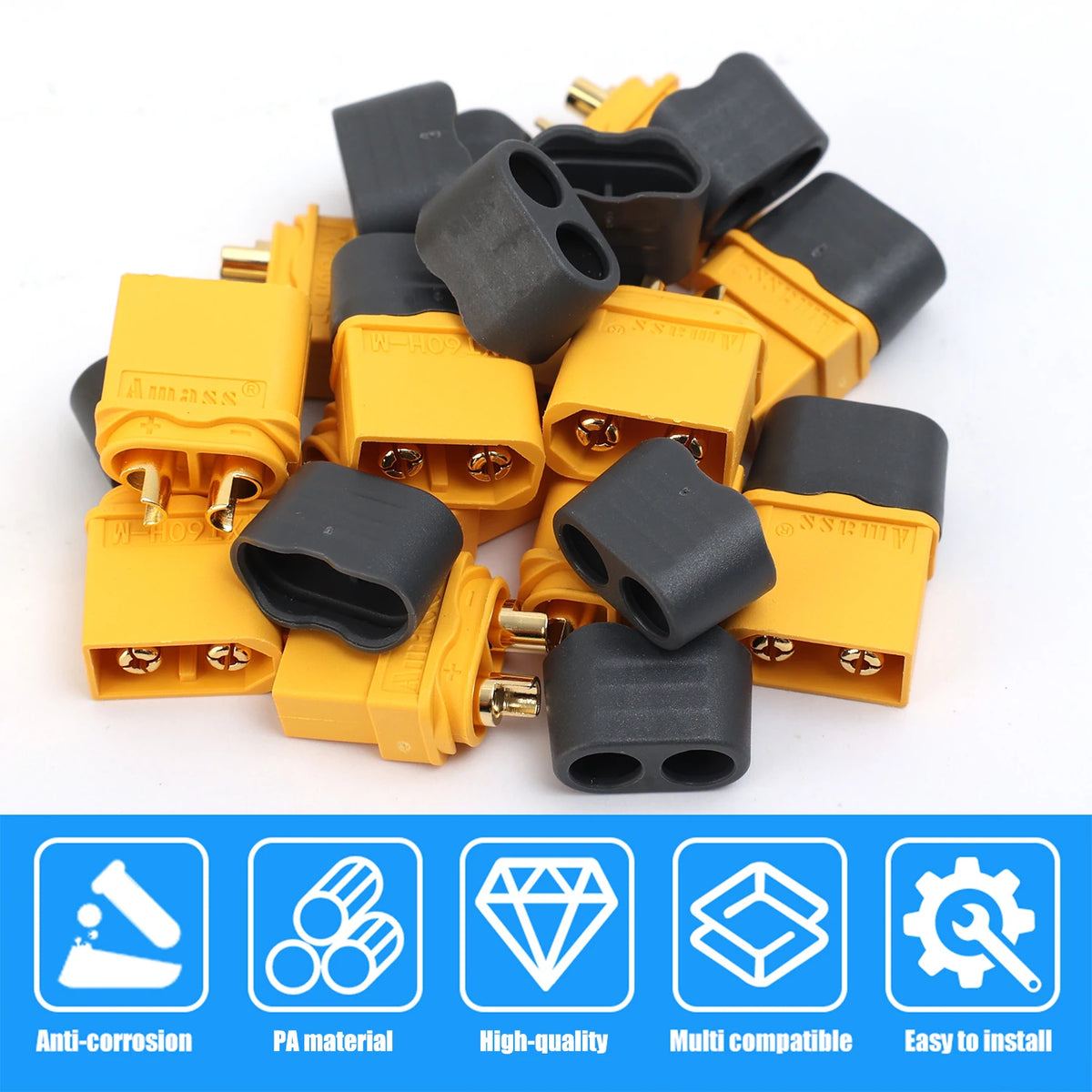 1-40PCS XT60 Battery Connector Male & Female Bullet Connector Plugs with Sheath Housing for RC Battery Motor FPV XT-60 Adapter