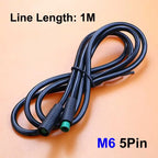1pcs M6 M8 2 3 4 5 6 Pin Electric Bicycle Butt Joint Plug For Ebike Display Cable Male to Female Waterproof Aviation Connector