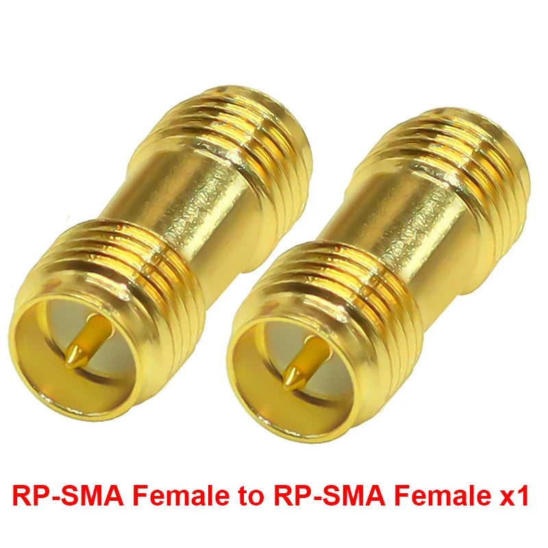 1 Piece SMA Female to RP SMA Female Adapter for Raido Antenna RP-SMA Copper RF Coaxial Connector Converter SMA-K