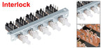 1Pc Interlock/Latching Push Button Switch Piano Type 6/12/18/24Pin 1/2/3/4/5/6/7/8 Row Straight Through Hole Straight Key Switch