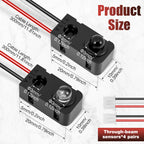 4 Pairs DC5V Infrared Beam Sensor Detector Anti Interference For IR Break Beam Sensor LED Counting Module Split Distance Sensor