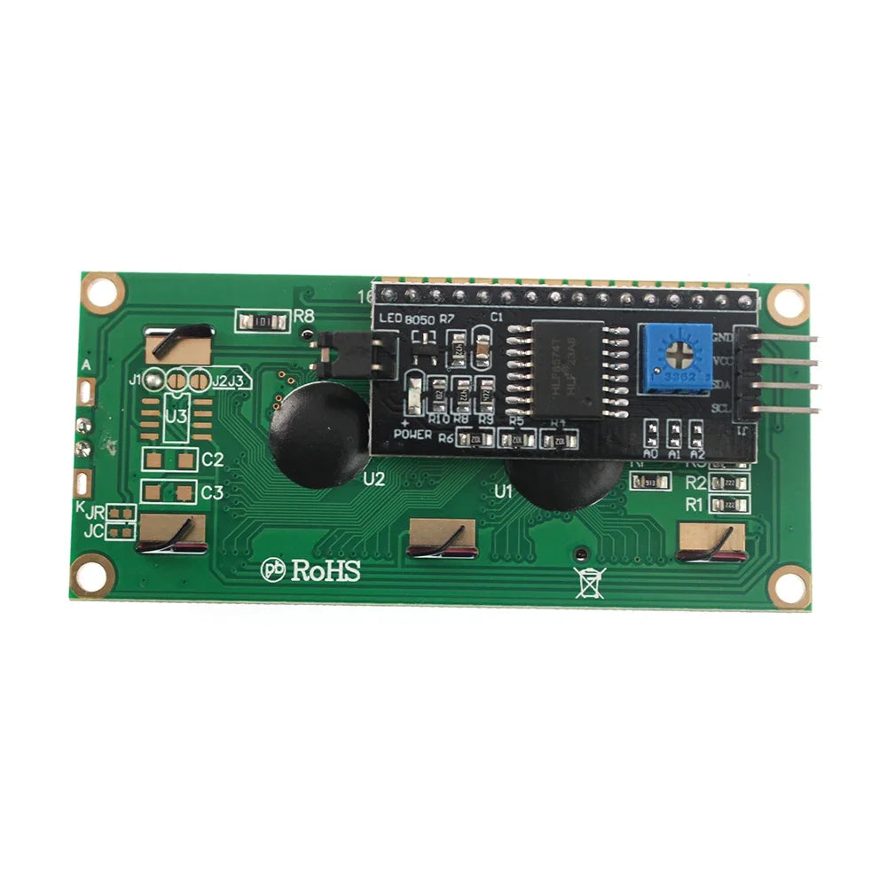 LCD1602 1602A LCD Module Level Conversion Module Yellow Green Screen 16x2 LCD Display IIC/I2C Interface 5V for Arduino