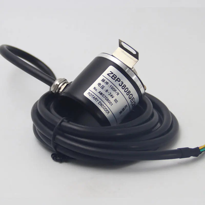38mm Incremental Rotary Encoder 8mm Half Hollow Shaft Photoelectric Optical Switch 5-24VDC E40H8 Rotary Encoder