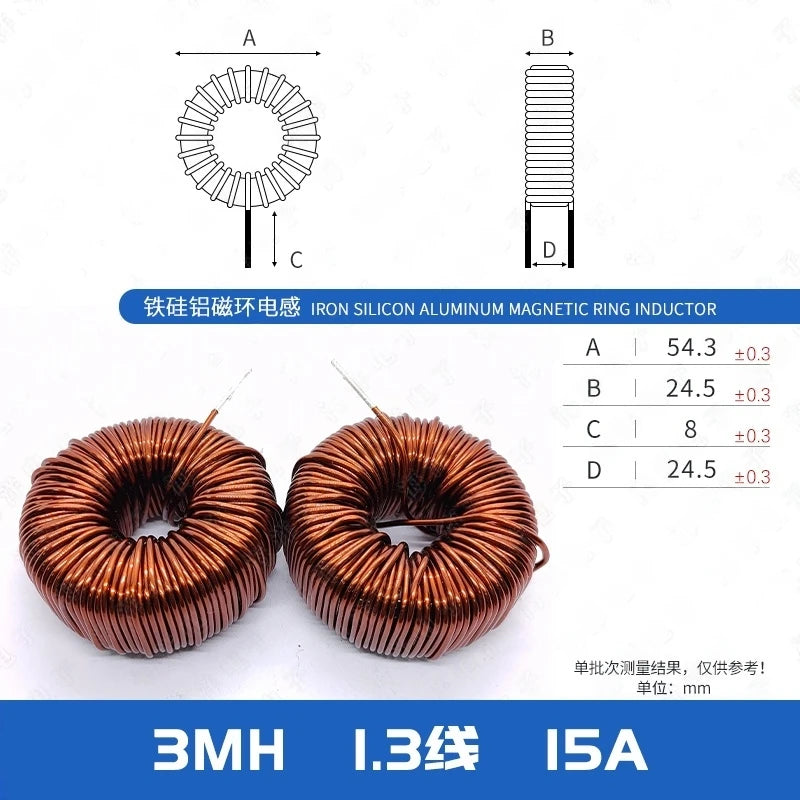 1pcs 47mm Iron Silicon Aluminum 1/1.5/2/3/4 Mh 184125 Charging Pile Pfc Lc Filter Inductor Dc-dc