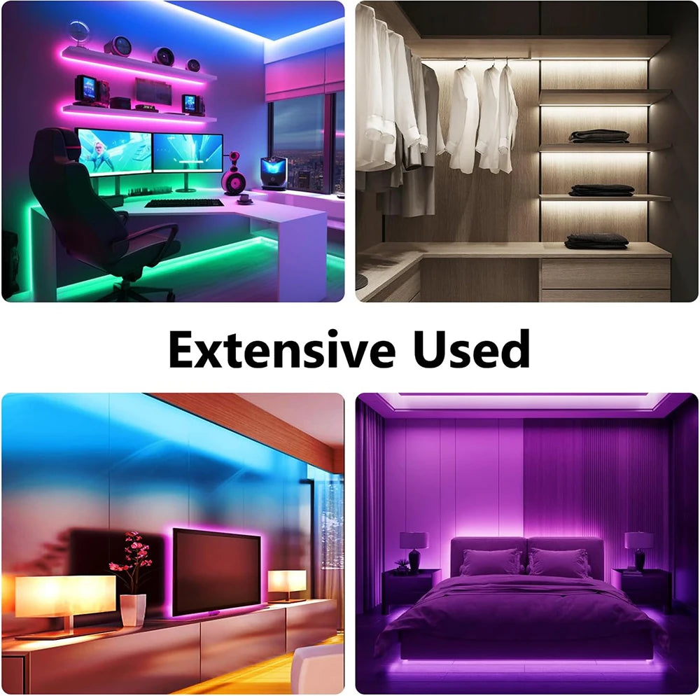 WS2815 DC12V LED Strip Light RGB Individually Addressable WS2812B WS2813 LED Lights Dual Signal 30 60 100 144 LEDs IP30 65 67