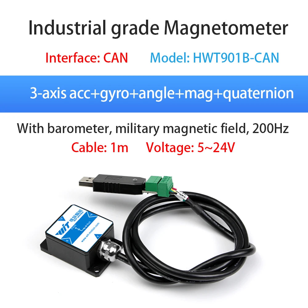 WitMotion [Accelerometer+Inclinometer] HWT901B TTL MPU9250 9-axis Gyroscope+Angle(XY0.1°)+Digital Compass+Air Pressure+Altitude