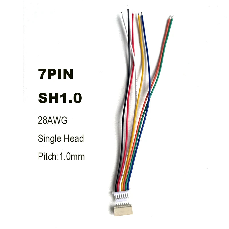 10 Sets JST SH 1.0mm Wire Cable Connector SMD Horizontal Socket 28AWG 100mm 2P 3P 4P 5P 6P 7P 8P 9P 10P Terminal