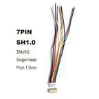 10 Sets JST SH 1.0mm Wire Cable Connector SMD Horizontal Socket 28AWG 100mm 2P 3P 4P 5P 6P 7P 8P 9P 10P Terminal