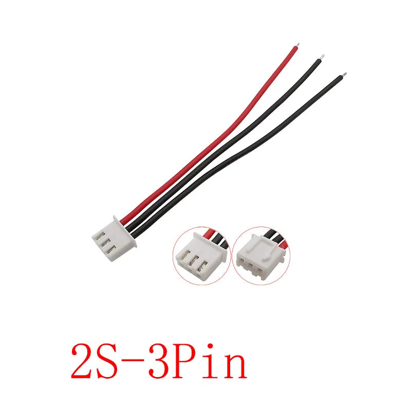 5Pcs JST-XH 2.54mm Pitch 1/2/3/4/5/6/7S Balancer Cable 22AWG Silicone RC Lipo Battery Balancer Charger Plug Wire Connector
