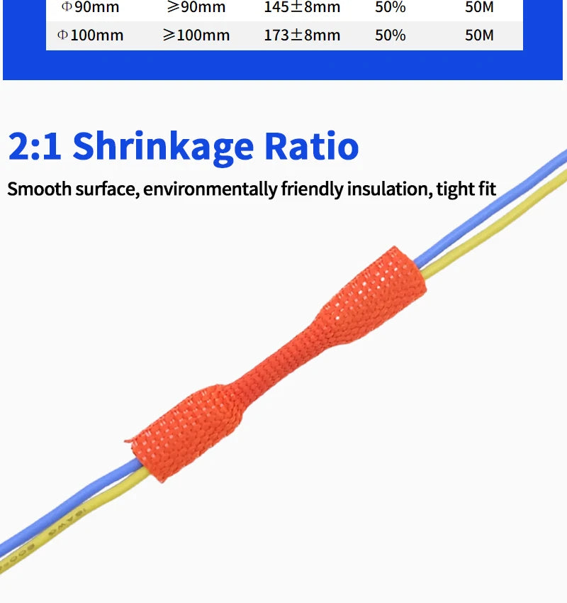Braided Cable Sleeve Heat Shrink Tube 6/8/10/12mm Insulation Flam Retardant PET Auto Line Organizer Wire Wrap Sheath Protection