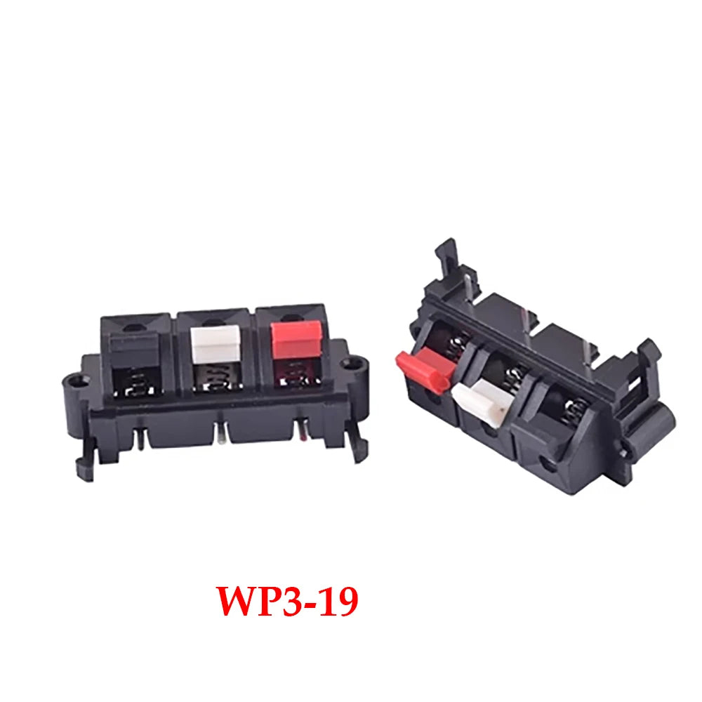 1PCS  Connector Terminal 2P 4P 6P 8P 12P Push In Jack Spring Load Audio Speaker Terminals Breadboard Clips