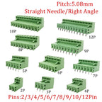 5Pair KF2EDG 3.5mm/3.81mm/3.96mm/5.08mm 15EDG 2-12Pin Male Plug Female Socket PCB Screw Terminal Block Pin Header Wire Connector