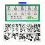 145PCS/400PCS capacitor kit Aluminum Electrolytic SMD  condensadores electrolíticos 1uF~1000uF 6.3V-50V 10/24Value with box kit