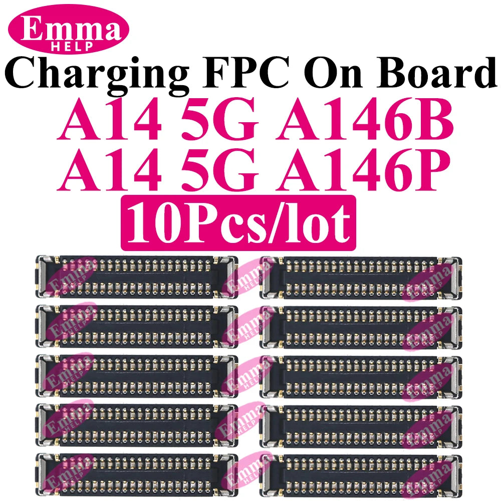 10pcs Original Charging Port FPC Connector For Samsung A04 A05 A14 A15 A24 A25 A34 A35 A52 A53 A54 A55 Mainboard Flex Clip