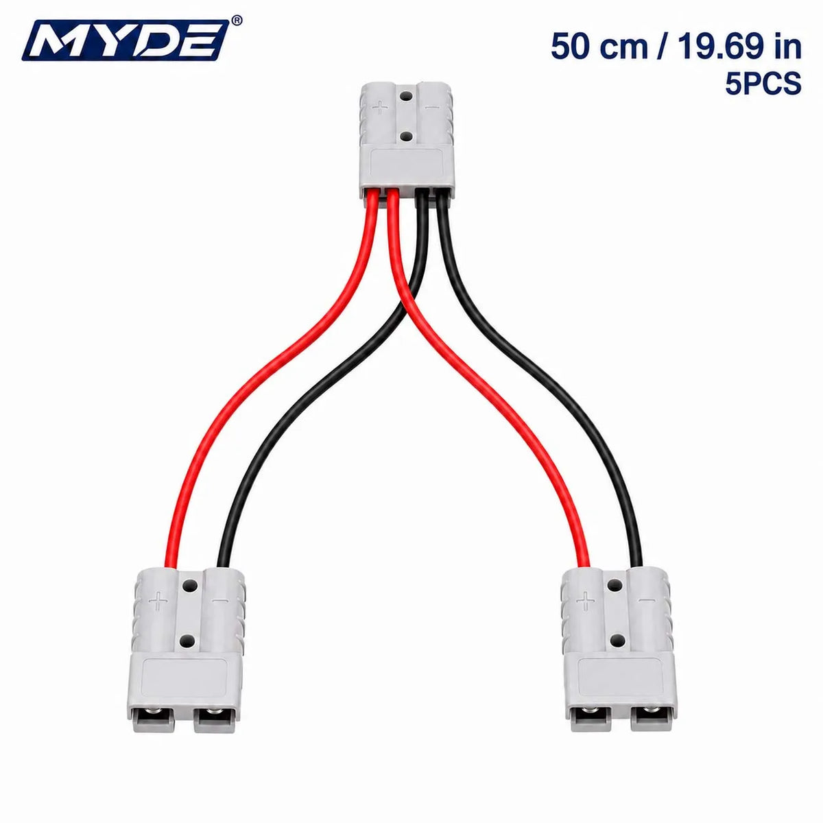 30-50cm 1-to-2 Anderson Connector Y Splitter Cable for RV, ATV, UTV, Tractors and Agricultural Machinery