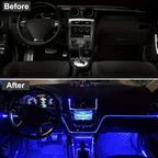 5m Neon LED Car Interior Lighting Strips 5V DIY Flexible EL Cold Light Line Tube Car Interior Decoration Lamp USB Strip