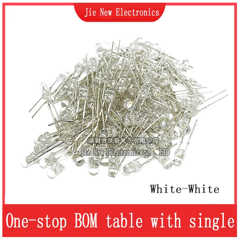 3mm 5mm LED Diode Assorted Kit White Green Red Blue Yellow Orange F3 F5 Leds Light Emitting Diodes Electronic Kit