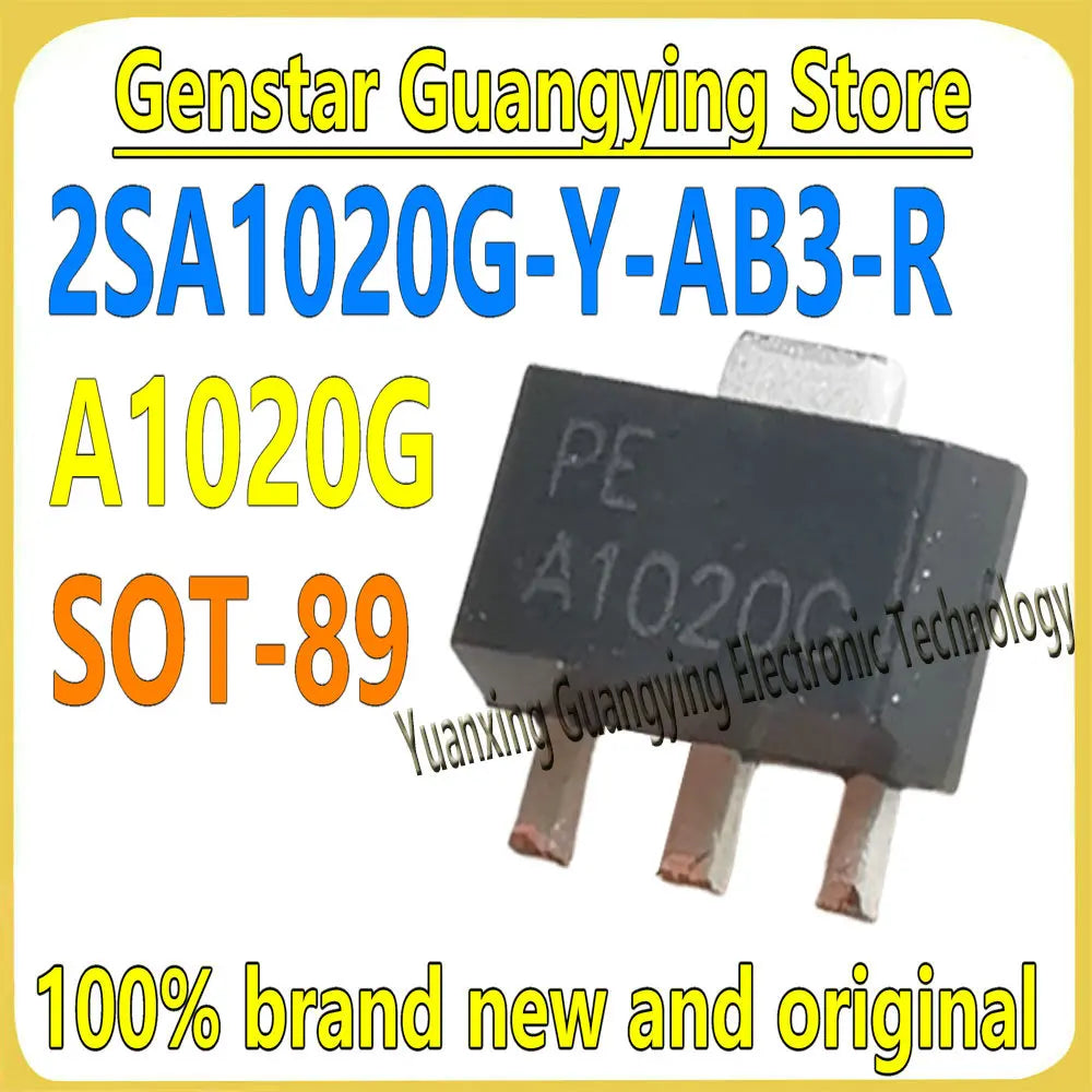 (10-100 pieces) 2SA1020G-Y-AB3-R 2SA1020G 2SA1020 A1020G SOT-89 2A 50V PNP Surface Mount Transistor (BJT) 100% brand new