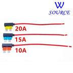 12V 5A 10A 15A 20A Car Fuse Holder Add-A-Circuit TAP Adapter Micro Standard ATM APM Blade MINI Medium Simple Safety Device