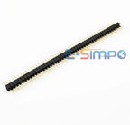 100pcs 1*2/3/4/5/6/40/50P 1.27mm Straight/RA 90d/ Horizontal RASMT Single Row 0.05" Gold-Plated Rohs PCB Male Pin Header