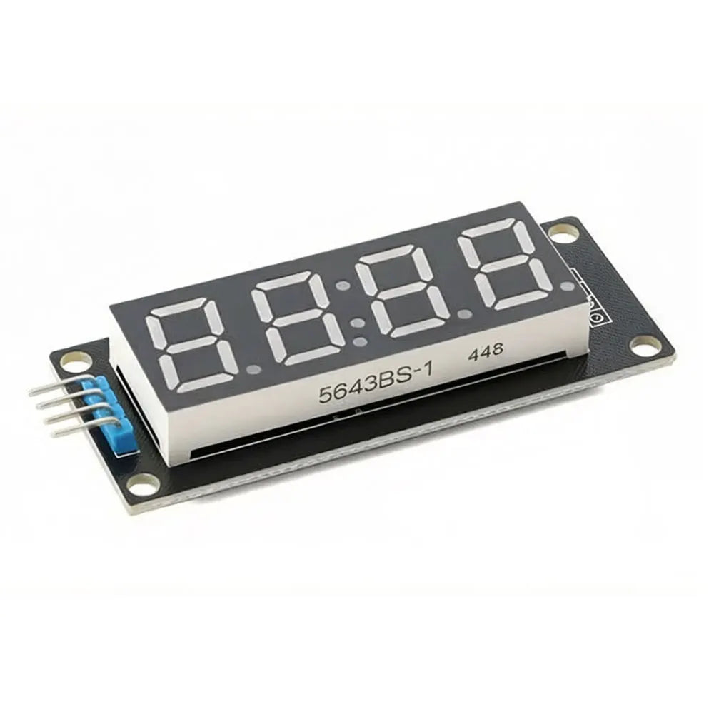 TM1637 LED Display Module for Arduino 4 Digit 7 Segment 0.56 inch Time Clock Indicator Tube Module Red Blue Green Yellow White