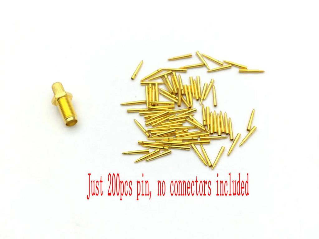 200pcs RP SMA Female Sewing/  SMA Female Connector for Coaxial RG58 LMR195 Cable (Just 200pcs Pin)