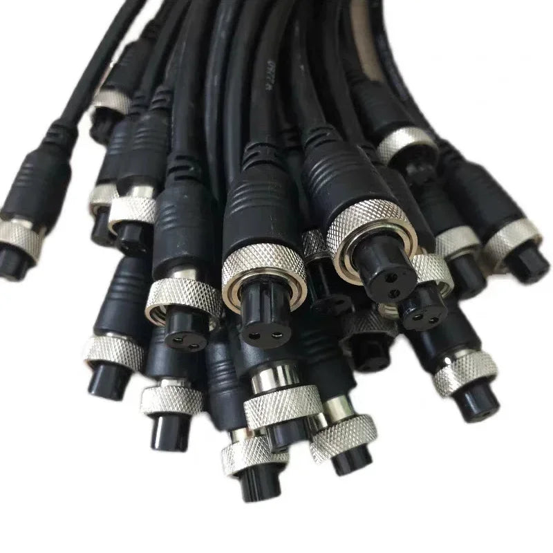 GX12 2/3/4/5/6/7 Pin Male to Female Extension Line 2Pin Aviation Plug Connection WirePlug Sensing Connector Cable 0.2-3 Meter
