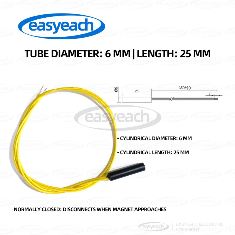 5PCS GPS-01 Embedded Reed Switch Proximity Sensor Magnetic Switch GPS-6*25 Normally Open Type Normally Closed Type